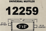 MagnaFlow 12259 - 3" Center/Offset Universal Muffler